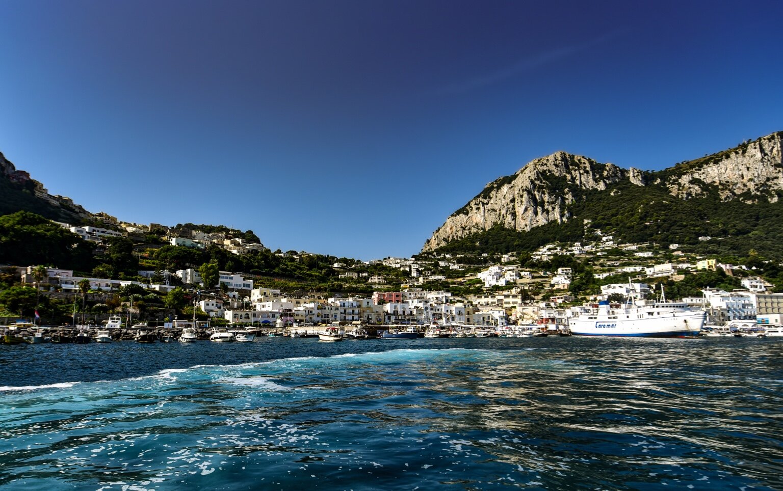 Capri coastline viewed from the sea