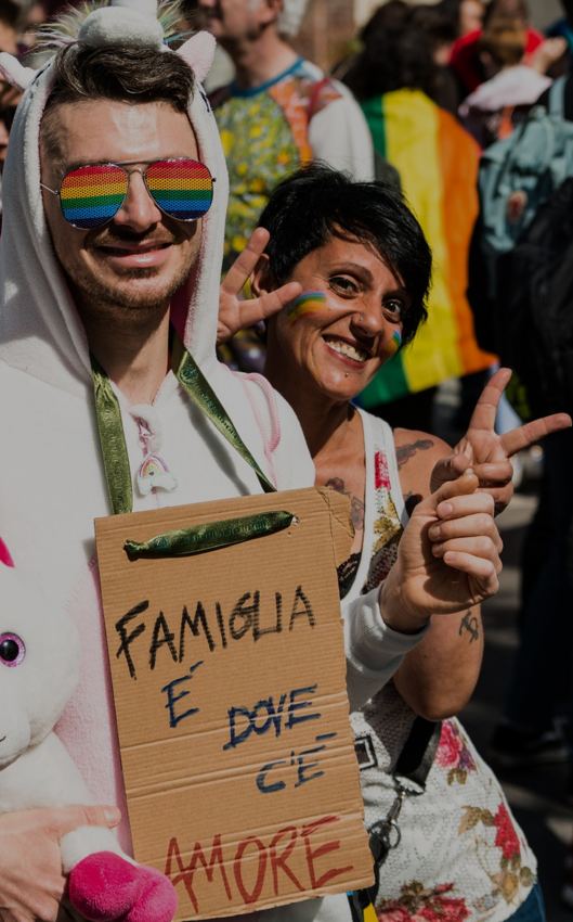 Street portrait at a demonstration