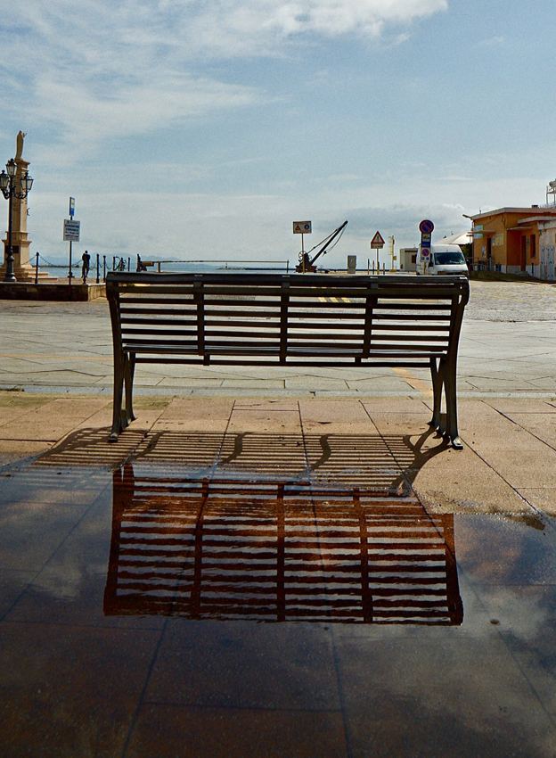 Solitary figure at the waterfront
