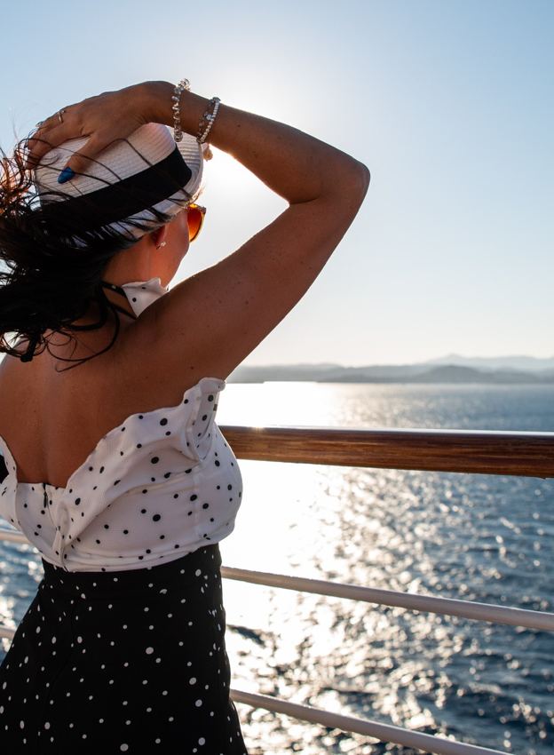 Woman looking toward the sea