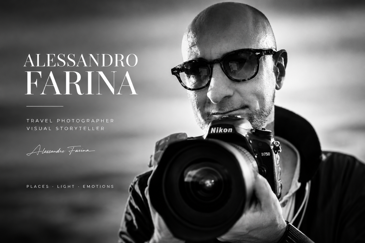 Alessandro Farina with his Nikon camera
